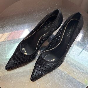 Franco Sarto Black Perforated Pumps